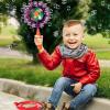 ArtCreativity Windmill Bubble Wand, 15.5 Inch Bubble Blower and Pinwheel Spinner for Kids with Solution in Handle, Outdoor Activity for Summer and Backyard Fun, Best Gift for Boys and Girls