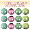ArtCreativity Zombie with Pop Out Eyes – Set of 12 Halloween Toys – Fun Squeezy Stress Relief Toys for Kids, Party Favors, Non-Candy Trick or Treat, Birthday Goodie Bag Fillers(Small)