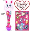 Easter Basket Stuffers for Toddler, Bunny Bubble Wand, Easter Basket Essentials, 14″ Light Up Automatic Bubble Maker with LED & Music, Toys for Toddlers, Bubbles for Kids(2 Pack)