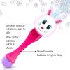 Easter Basket Stuffers for Toddler, Bunny Bubble Wand, Easter Basket Essentials, 14″ Light Up Automatic Bubble Maker with LED & Music, Toys for Toddlers, Bubbles for Kids(1 Pack)