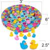 Gamie Duck Pond Matching Carnival Game for Kids, 36″ x 6″ Inflatable Pool & 20 Plastic Ducks with Numbers, Water Outdoor Game for Kids, Fun Memory Game for Backyard, Birthday Party Field Day Games(Duck’em Down Shooting Game)
