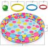 Gamie Duck Pond Matching Carnival Game for Kids, 36″ x 6″ Inflatable Pool & 20 Plastic Ducks with Numbers, Water Outdoor Game for Kids, Fun Memory Game for Backyard, Birthday Party Field Day Games(Floating Ring Toss Game)