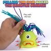 Hair Pulling Screaming Monster Fidget Toys – Set of 6 – Halloween Monster Sensory Toys for Kids in Unique Colors and with 6 Different Sounds Each – Autism Sensory Toys for Kids Ages 3 4 5 6 7 8 9 10+