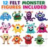 Halloween Monster Craft Sewing Kit for Kids – Sewing Craft Kit with 12 Monster Characters, 6 Child-Friendly Needles, 7 Thread Bundles, 1 Bag of Stuffing, and Scissors – Sewing Craft Ages 5 6 7 8 9 10+