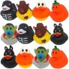 ArtCreativity 12PCS Assorted Halloween Rubber Ducks for Jeeps, Variety of Mini Rubber Halloween Characters, Trick or Treat Supplies, Goodie Bag Fillers, Party Favors, Halloween Themed Bathtub Toys