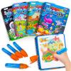 ArtCreativity 4 Pack Magic Water Coloring Books for Toddlers, Reusable Magic Water Pen Coloring Books for Kids – Mess Free Water Art Book for Toddlers – Travel Activity Toys, No-Mess Coloring