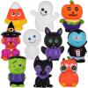 ArtCreativity Assorted Halloween Rubber Characters for Kids, Pack of 10, Trick or Treat Supplies, Goodie Bag Fillers, Party Favors, Halloween Themed Bathtub Toys
