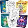 ArtCreativity Assorted Mini Alien Coloring Books for Kids, Pack of 20, Small Color Booklets in 4 Designs, Halloween Party Favors for Kids, Outer Space Goodie Bag Fillers for Boys and Girls