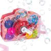 ArtCreativity Bubble Camera Gear Toy, Toy Camera Bubble Machine with 9 Moving Gears, Neck, and Bubble Solution – Small Bubble Machine with Music and Lights for Extra Fun, Cute Bubble Makers for Kids