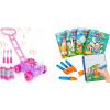ArtCreativity Bubble Lawn Mower Machine for Toddlers 1-3 & Easter Water Coloring Books for Kids – 4 Pack Paint Books with Water Pen for Kids