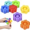 ArtCreativity Bubble Popper Blocks, Set of 2, Sensory Toys for Kids That You Can Pop, Build, and Spin, 7-Piece Pop It Fidget Toys for Kids, Great as Fidget Party Favors and Goodie Bag Fillers