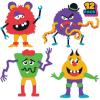 ArtCreativity DIY Halloween Monster Craft Kit – 12 Sets – Self-Adhesive Foam Crafts for Kids – No-Glue, Mess-Free Arts & Crafts – Fun Classroom Activity & Halloween Party Favor