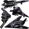 ArtCreativity Diecast Stealth Bomber Toy Jets with Pullback Mechanism, Set of 4 B-2 Spirit Bombers, Diecast Metal Jet Plane Airplane Toys, B2 Bomber Model, Military Cake Decorations, Aviation Party