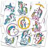 ArtCreativity Dragon Individual Temporary Tattoos for Kids – Bulk Pack of 144 Pre-Cut Dragons Tattoos in Assorted Designs, Non-Toxic 2 Inch – Dragon Tattoo Birthday Party Favors, Goodie Bag Stuffers(Unicorn)