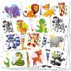 ArtCreativity Dragon Individual Temporary Tattoos for Kids – Bulk Pack of 144 Pre-Cut Dragons Tattoos in Assorted Designs, Non-Toxic 2 Inch – Dragon Tattoo Birthday Party Favors, Goodie Bag Stuffers(Zoo Animal)