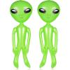 ArtCreativity Green Inflatable Alien, Set of 2, Outer Space Decorations, 34 Inch Inflatable UFO Toys, Alien Party Decorations, Birthday Party Favors, Swimming Pool Toys for Kids