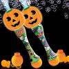 ArtCreativity Halloween Bubble Wand for Kids (2 Pack), 14″ Light Up Pumpkin Bubble Wand with LED & Halloween Music, Halloween Boo Basket Stuffers for Kids, Halloween Toys for Toddlers(Pack of 2)