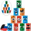 ArtCreativity Halloween Carnival Bean Bag Toss Game – Halloween Party Game with 10 Tin Cans and 3 Bean Bags – Indoor and Outdoor Party Activity for Kids – Tossing Game for Kids 3 and Up