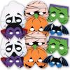 ArtCreativity Halloween Foam Face Masks for Kids, Set of 12, Fun Halloween Costume Accessories, 6 Colorful Designs, Photo Booth Props and Halloween Party Favors, Non-Candy Trick or Treat Supplies