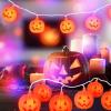 ArtCreativity Halloween Pumpkin String Lights with Remote – 10 LED – Orange Jack-O-Lantern Decorations for Outdoor & Indoors – Cute Halloween Party Supplies – Battery Powered Pumpkin Decor