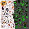 ArtCreativity Individual Halloween Temporary Tattoos for Kids – Pack of 160-2 Inch Non-Toxic Tattoos in 8 Spooky Designs – Trick or Treat Halloween Gifts, Party Favors Supplies, and Goodie Bag Fillers(Glow in the dark  228 Tattoos)