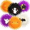 ArtCreativity Light Up Halloween Puffer Balls, Set of 6, Soft and Spiky Stress Balls for Kids in Assorted Colors, LED Anxiety Relief Toys, Halloween Party Favors, Non-Candy Trick or Treat Supplies