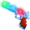 ArtCreativity Light Up Pixel Toy Gun for Kids – 10 Inch Retro Block Blaster with Flashing LEDs, Batteries Included, Fun Halloween Costume Accessory and Video Game Party Favor