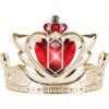 ArtCreativity Light Up Princess Crown for Girls – Small Gold and Red Queen Crown for Girls Halloween Queen Costumes – Toy Gem Lights Up in Multiple Colors – LED Gold Princess Crown for Kids Birthday