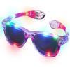 ArtCreativity Light Up Retro Sunglasses, 1 Pair LED Eye Glasses for Kids with 3 Flashing Modes, 80’s Themed Old Lady Costume for Women, Party Favors Supplies Sun Glasses, Fun Halloween Costumes Prop