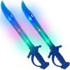 ArtCreativity Light Up Shark Sword for Kids (Set of 2) – 15 Inch Light Up Boy Toys with Flashing LED Lights, Toys for Boys 4-6 – Fun Play Swords Gifts That Elevate Your Kids Custume