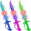 ArtCreativity Light Up Shark Swords for Kids, Halloween Costume Accessories, Halloween Light Up Toys, Set of 3, 15 Inch Toy Sword with Flashing LED Lights, Great Toy Sword for Kids(15 inch)