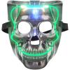 ArtCreativity Light-Up Halloween Skull Mask with 6 Flashing Modes, LED Scary Face Mask for Kids, Fun Halloween Costume Accessories, Cool Skeleton Mask with Adjustable Elastic Strap