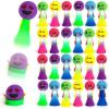 ArtCreativity Light-Up Jumping Popper Toys for Kids – 24 PCS LED Spring Launchers with Flashing Lights, Emoticon Faces, Jump Up to 4 Feet, Party Favors, Goodie Bag Fillers for Boys & Girls