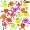 ArtCreativity Mini Bendable Fruit Toys (Set of 48) Fruit Party Favors Fidget Toys – 6 Assorted Designs Bendy Toys for Pinata Stuffers, Vibrant Stress Toys for Boys and Girls Birthday Pinata Filler