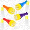 ArtCreativity Mini Blizzard Bubble Blower Set – 4-Pack Bubble Blasters with Bubble Mixture – Colorful Bubble Pipe Toys for Kids – Fun Summer Bubble Trumpet Set for Outdoor Play and Party Favors
