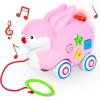 ArtCreativity Musical Duck Toy for Toddlers – Light-Up Baby Duck Toys with Sounds & Music – Pull Along Duck Toy for Kids, Babies & Toddlers – Fun Gift for Boys & Girls(Bunny)