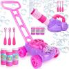 ArtCreativity Pink and Purple Bubble Lawn Mower and Bubble Leaf Blower for Toddlers Bubble Machine Outside Outdoor Toys for Toddlers 1-3, Summer Toys for Girls, Easter Gifts for Kids,