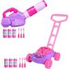 ArtCreativity Pink and Purple Bubble Lawn Mower and Bubble Leaf Blower for Toddlers Bubble Machine Outside Outdoor Toys for Toddlers 1-3, Summer Toys for Girls, (10 Pack) Bundle