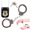 ArtCreativity Police Badge and Toy Handcuffs – Kids Polices Costume Accessories Set – Cop Badge with Clip and Chain – Metal Kids Handcuff Play Set with 2 Key – Police Toys for Halloween Costume