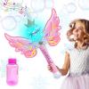 ArtCreativity Princess Bubble Wand for Kids, Light Up Bubble Blower Maker Machine with LED & Sounds, Toddler Bubbles Toy, Fluid Solution Included, Great Gift Idea, Princess Toy Party Favor for Kids