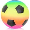 ArtCreativity Rainbow Playground Ball for Kids with Hand Pump, Bouncy 9 Inch Kick Ball for Backyard, Park, and Beach Outdoor Fun, Durable Outside Play Toys for Boys & Girls (Rainbow Soccer)