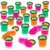 ArtCreativity Skull Head Noisy Putty Halloween Toys, Set of 24, Non-Candy Trick or Treat Supplies for Kids, Great as Halloween Party Favors, Halloween Goodie Bag Fillers, and Prank Toys, 4 Colors(48 pack slime)