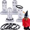 ArtCreativity Tombstone Halloween Ring Toss – Set of 4 – Gravestone Ring Toss Halloween Game for Kids with Weighted Bottoms – Doubles as Inflatable Halloween Decor – Halloween Toss Games