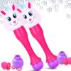 Easter Basket Stuffers for Toddler, Bunny Bubble Wand, Easter Basket Essentials, 14″ Light Up Automatic Bubble Maker with LED & Music, Toys for Toddlers, Bubbles for Kids(2 Pack)