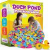 Gamie Duck Pond Matching Carnival Game for Kids, 36″ x 6″ Inflatable Pool & 20 Plastic Ducks with Numbers, Water Outdoor Game for Kids, Fun Memory Game for Backyard, Birthday Party Field Day Games(Duck Pond Matching Game)