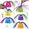 Hair Pulling Screaming Monster Fidget Toys – Set of 6 – Halloween Monster Sensory Toys for Kids in Unique Colors and with 6 Different Sounds Each – Autism Sensory Toys for Kids Ages 3 4 5 6 7 8 9 10+