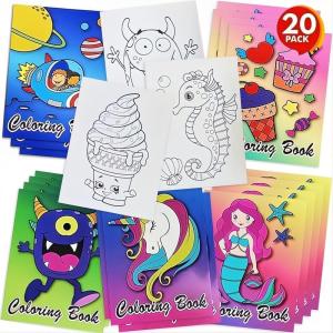 ArtCreativity Assorted Mini Coloring Books Bulk -Pack of 20 Small Color Booklets in 5 Designs – Perfect Kids Party Favors – Educational Art Gifts for Toddlers, Boys and Girls Ages 3-5, 6-8