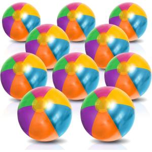 ArtCreativity Metallic Color Beach Balls – Pack of 12 – Summer Toys for Kids and Adults, Decorations for Hawaiian, Beach, Rainbow, and Pool Party, Beach Ball Party Favors for Boys and Girls
