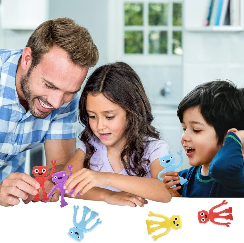 imageArtCreativity 48 Pcs Robot Toys Bendable Figure Toys for Kids 35 in 4 Vibrant Colors Robot Party Favors Toy Robots for Toddler Great for Birthday Party Favors Goodie Bag Stuffer Pinata Filler
