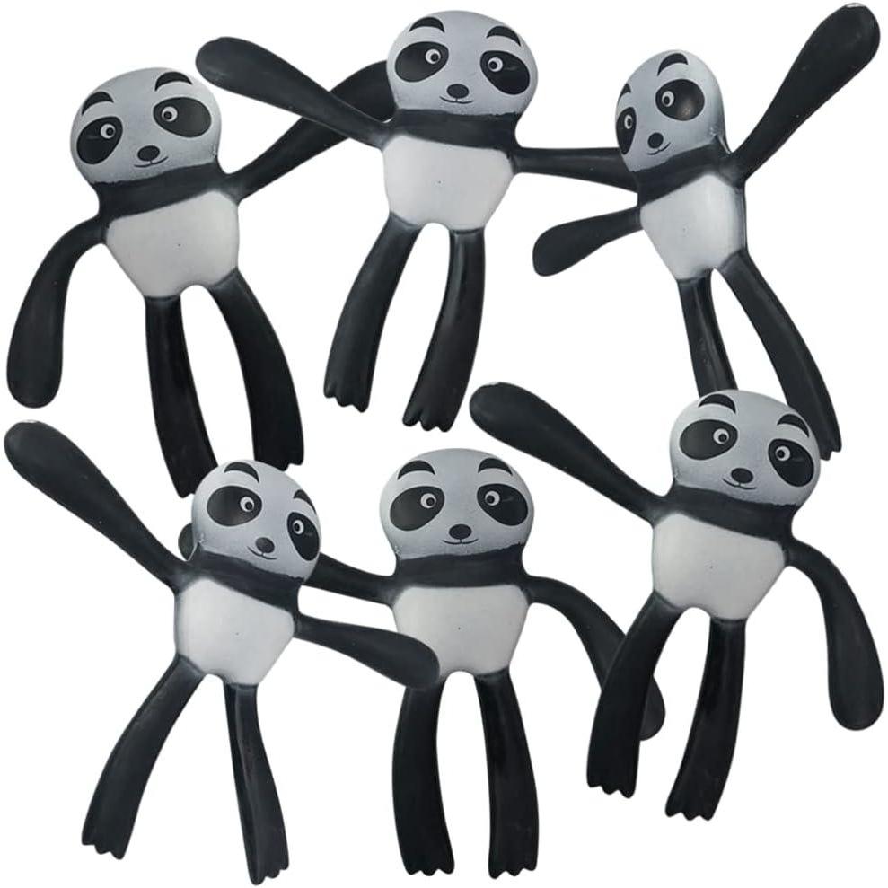 imageArtCreativity Bendable Panda Toys Set of 6 Flexible Figures Stress Relief Fidget Toys for Kids Fun Birthday Party Favors Goodie Bag Fillers for Boys and Girls